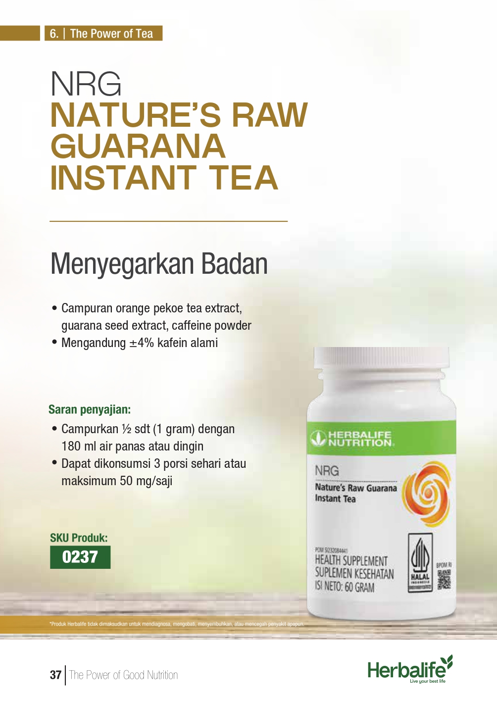 N.R.G Nature's Raw Guarana Instant Tea