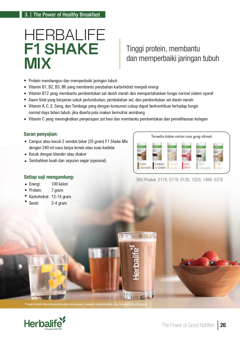Herbalife F1 Shake Mix Chocomint