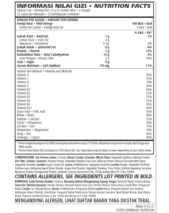 Herbalife F1 Shake Mix Chocomint