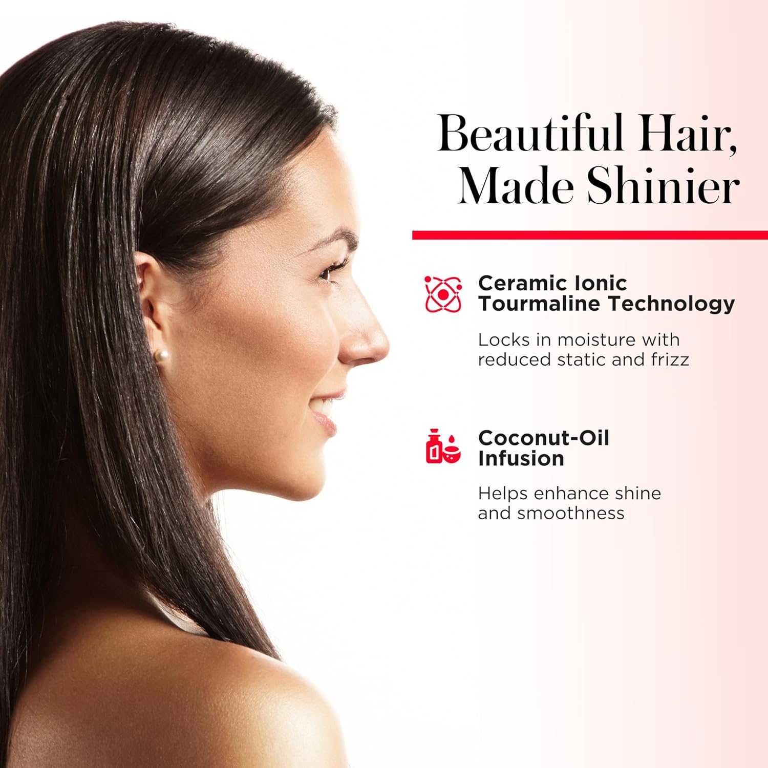 REVLON Smoothstay - Plancha de pelo de 1 pulgada – La plancha plana con infusión de aceite de coco