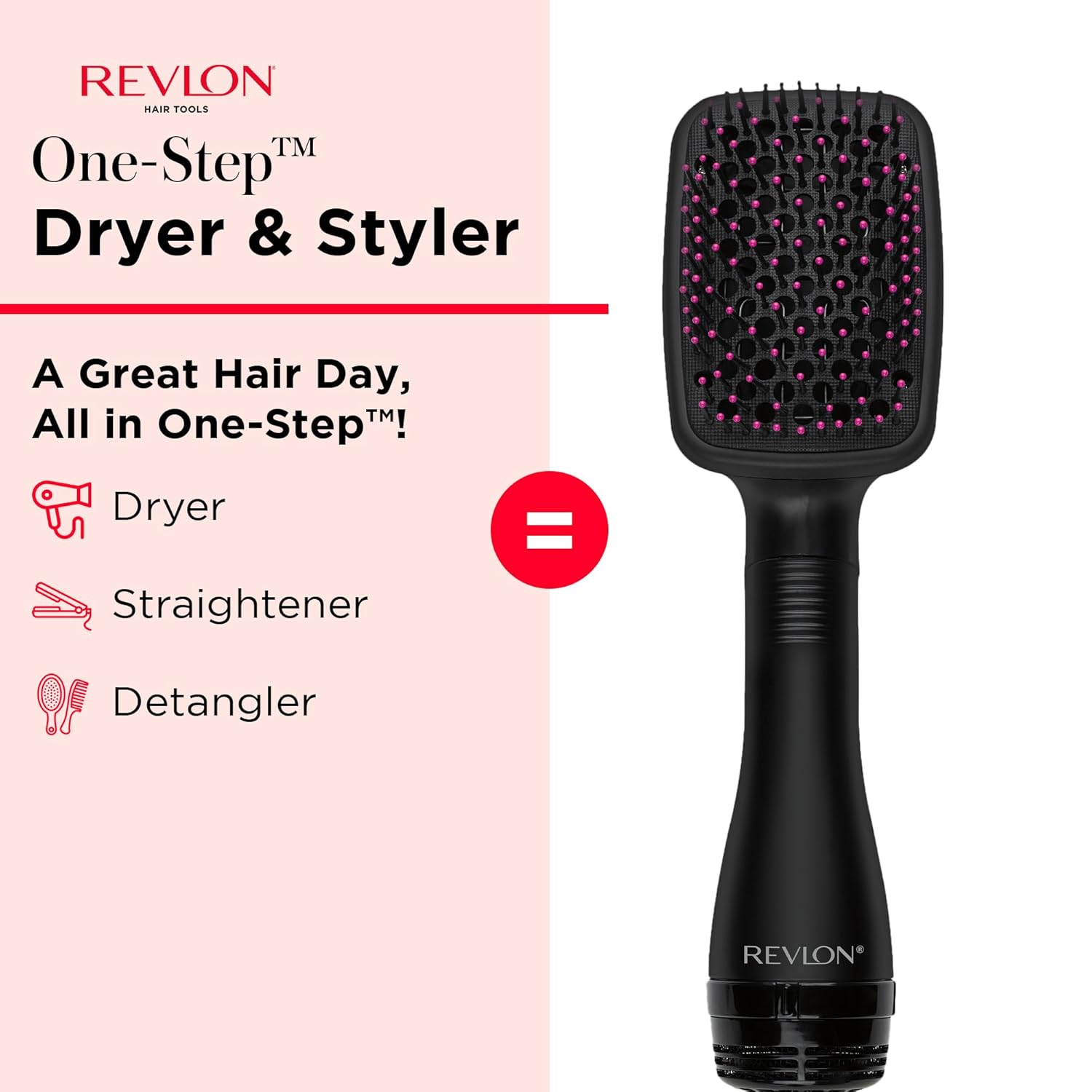 Cepillo y secador de salón para cabello, de Revlon