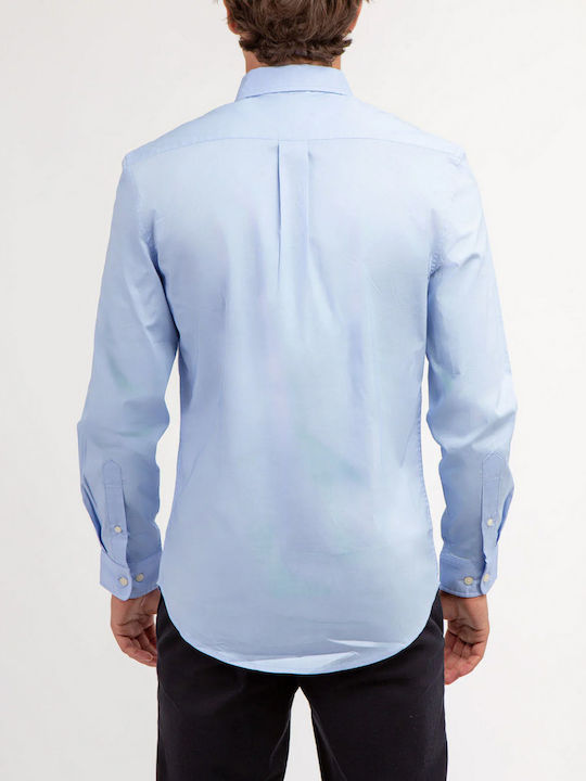 U.S. Polo Assn. Camisas de vestir de manga larga con botones Celeste