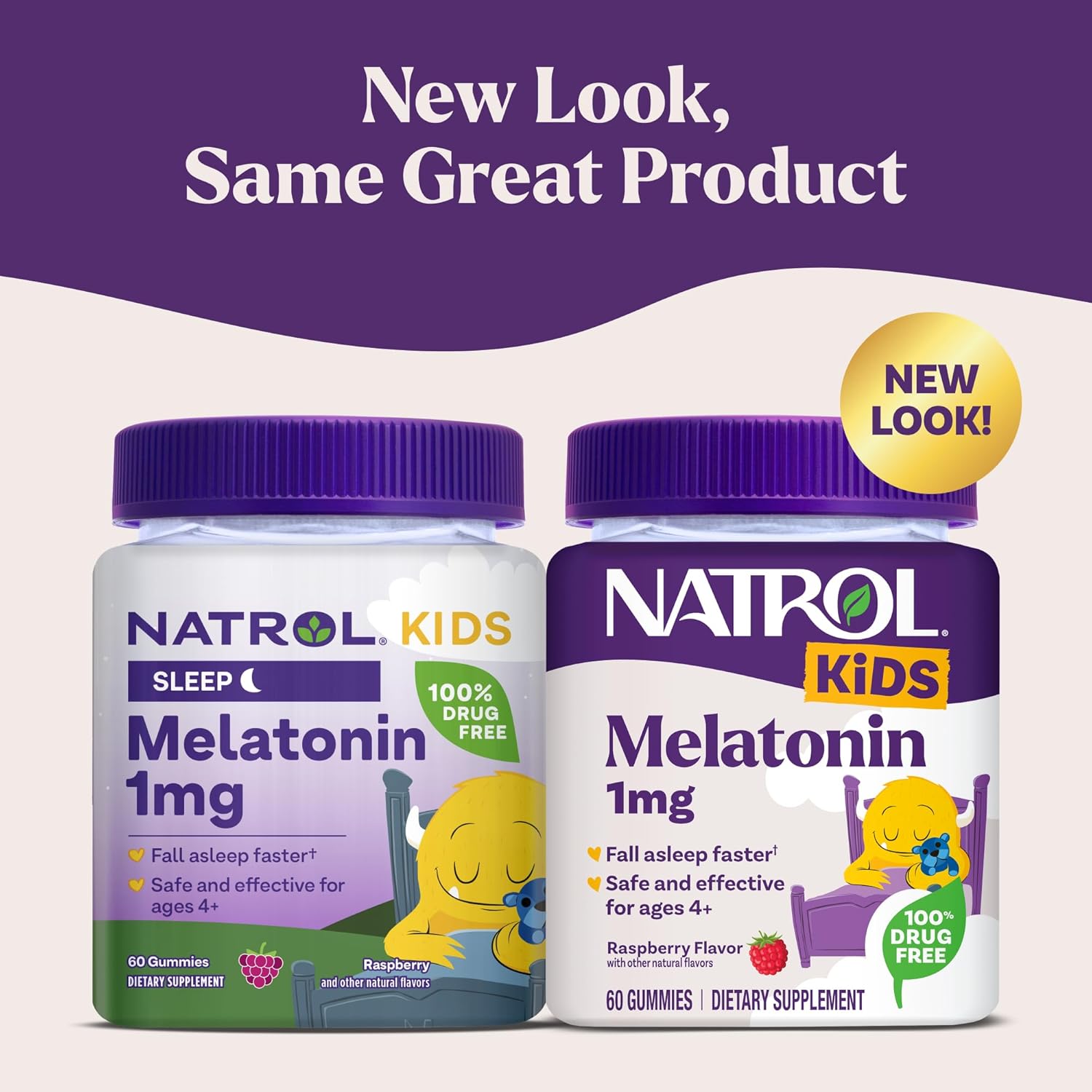Natrol Gomitas de melatonina para niños de 1 mg, melatonina infantil para un sueño reparador