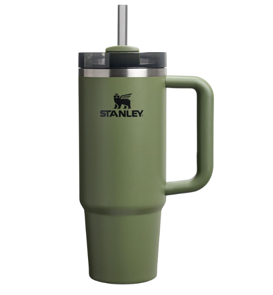 Stanley Quencher H2.0 - Vaso de acero inoxidable con asa, pajilla y tapa FlowState 30 Oz