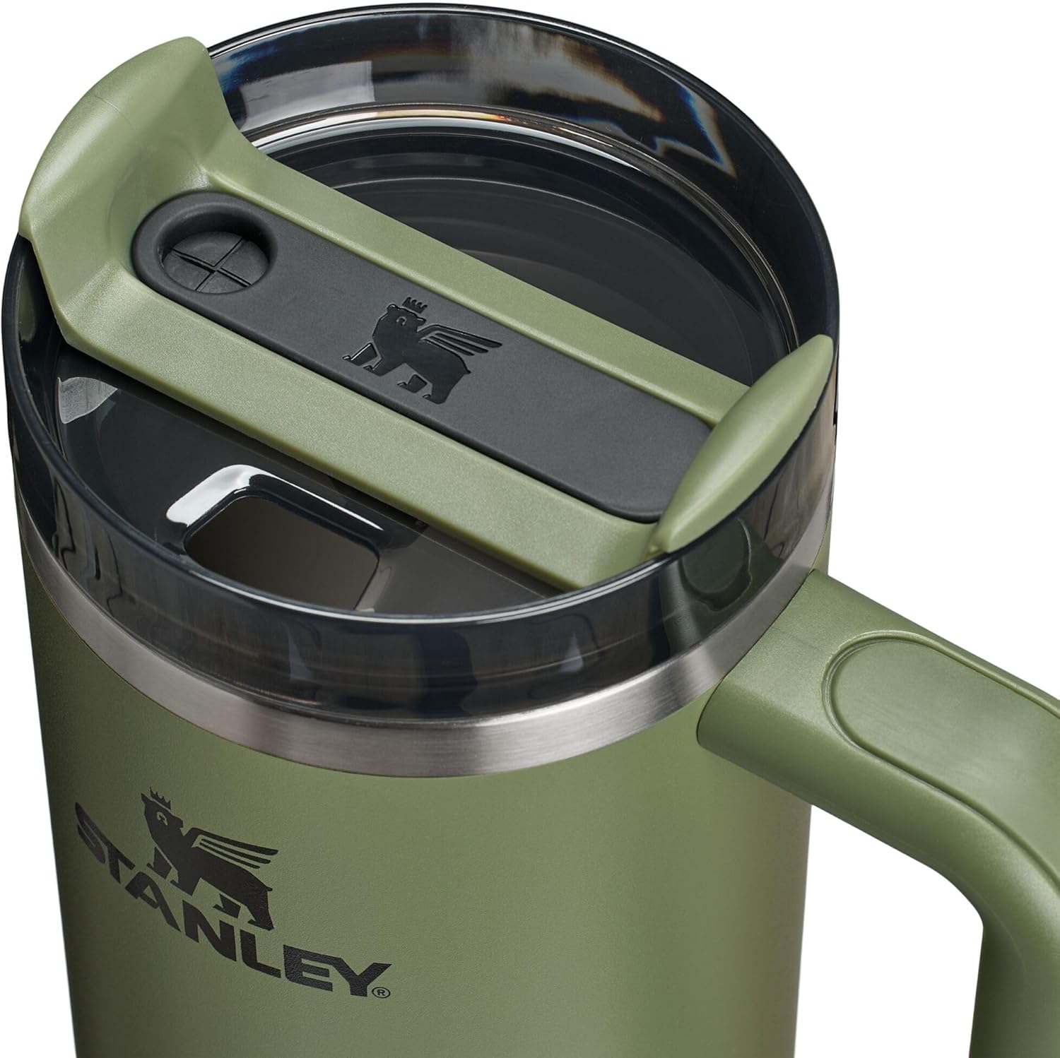 Stanley Quencher H2.0 - Vaso de acero inoxidable con asa, pajilla y tapa FlowState 30 Oz