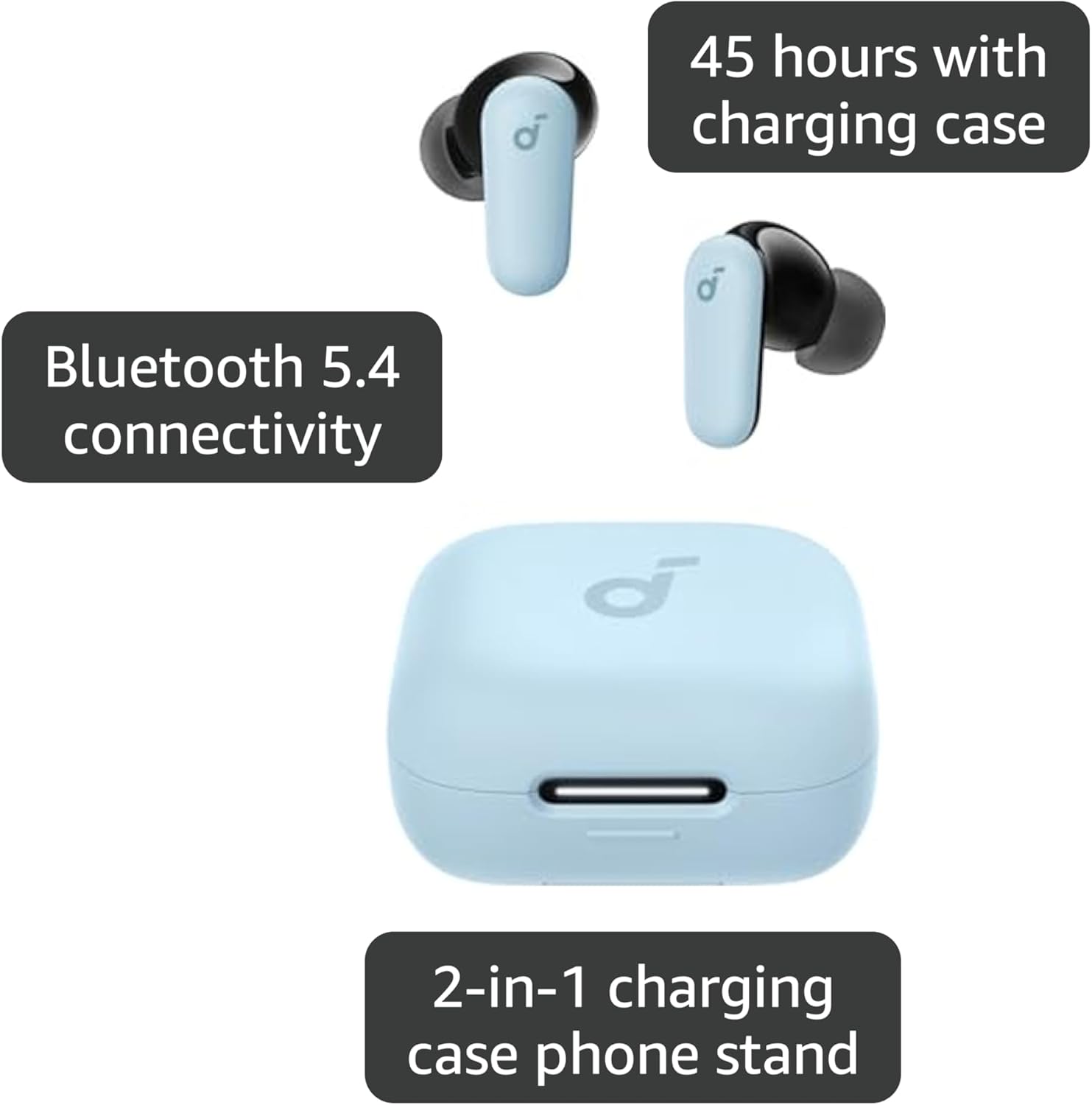 Soundcore P30i by Anker - Auriculares con cancelación de ruido inteligente, graves potentes