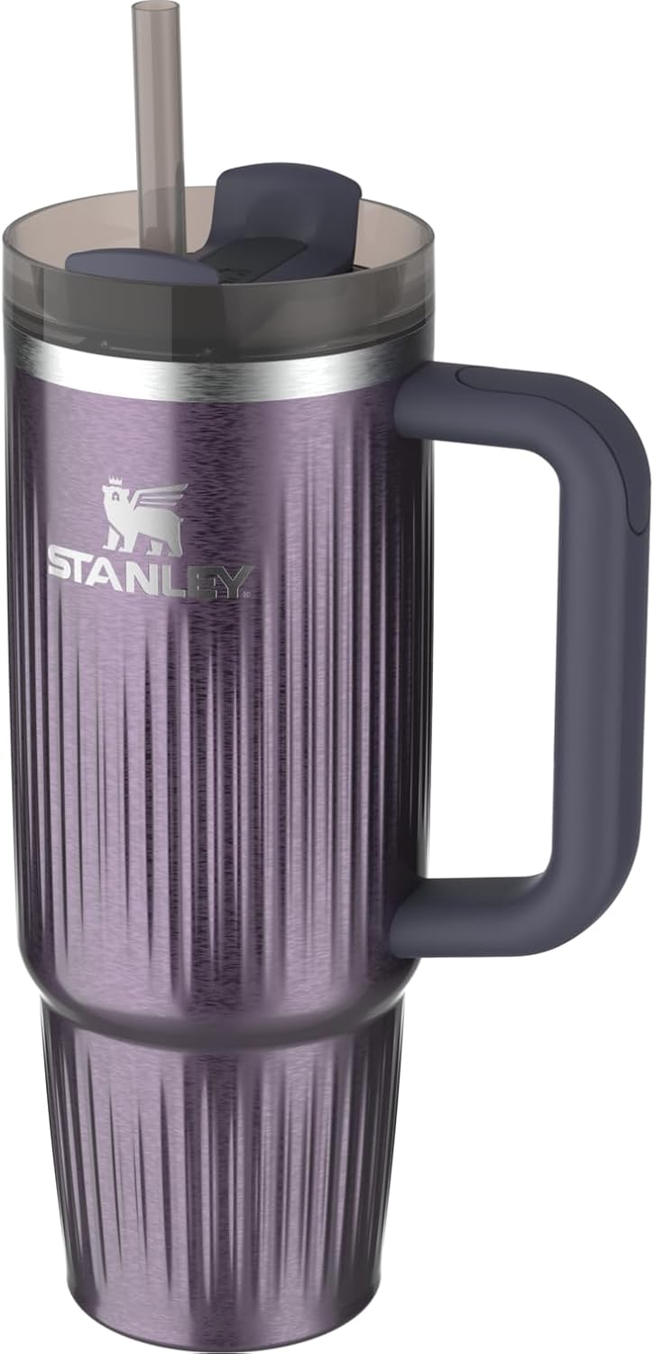 Stanley Quencher H2.0 - Vaso de acero inoxidable con asa, pajilla y tapa FlowState 30 Oz
