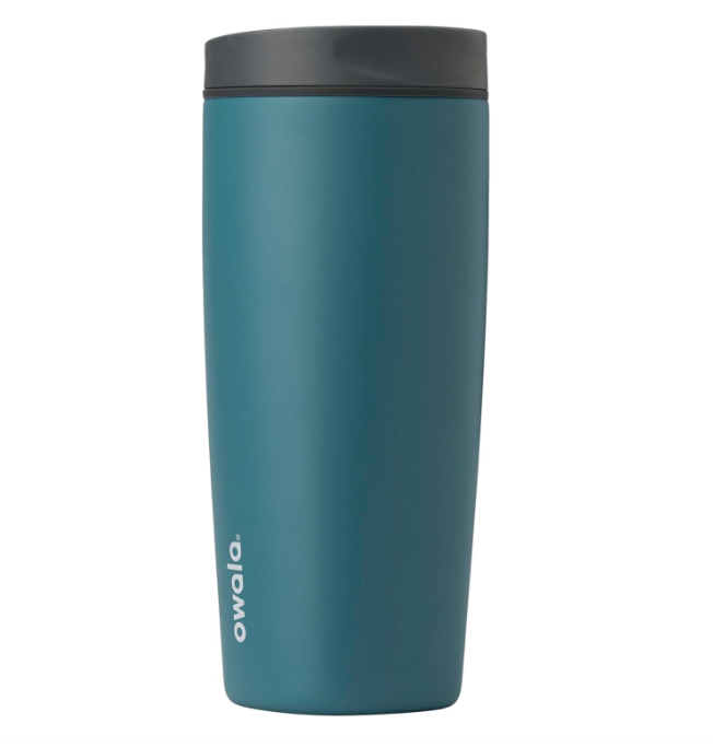 Owala SmoothSip Slider - Vaso de café de acero inoxidable con aislamiento 20 Oz