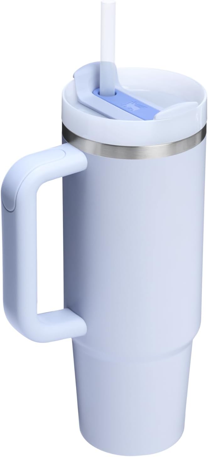 Stanley Quencher H2.0 - Vaso de acero inoxidable con asa, pajilla y tapa FlowState 30 Oz