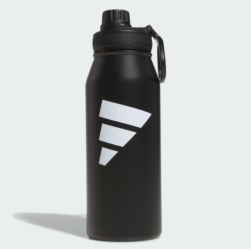 Adidas Botella de agua de acero inoxidable de 1L, con aislamiento de doble pared
