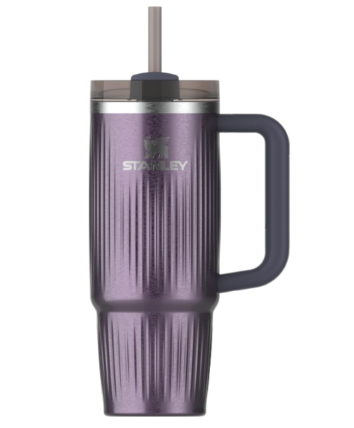 Stanley Quencher H2.0 - Vaso de acero inoxidable con asa, pajilla y tapa FlowState 30 Oz