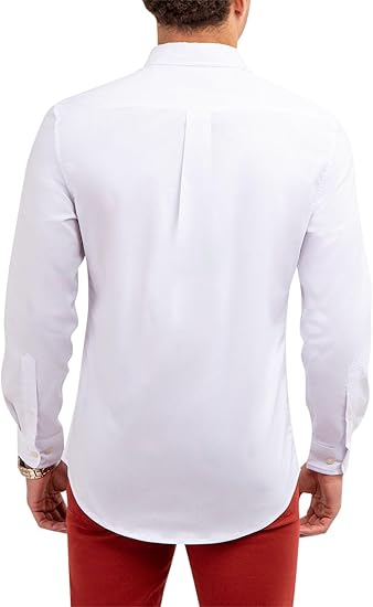 U.S. Polo Assn. Camisas de vestir de manga larga con botones Blanca Lisa