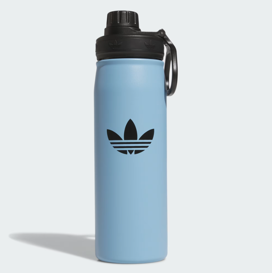 Adidas Botella de agua de acero inoxidable de 20 onzas, con aislamiento de doble pared