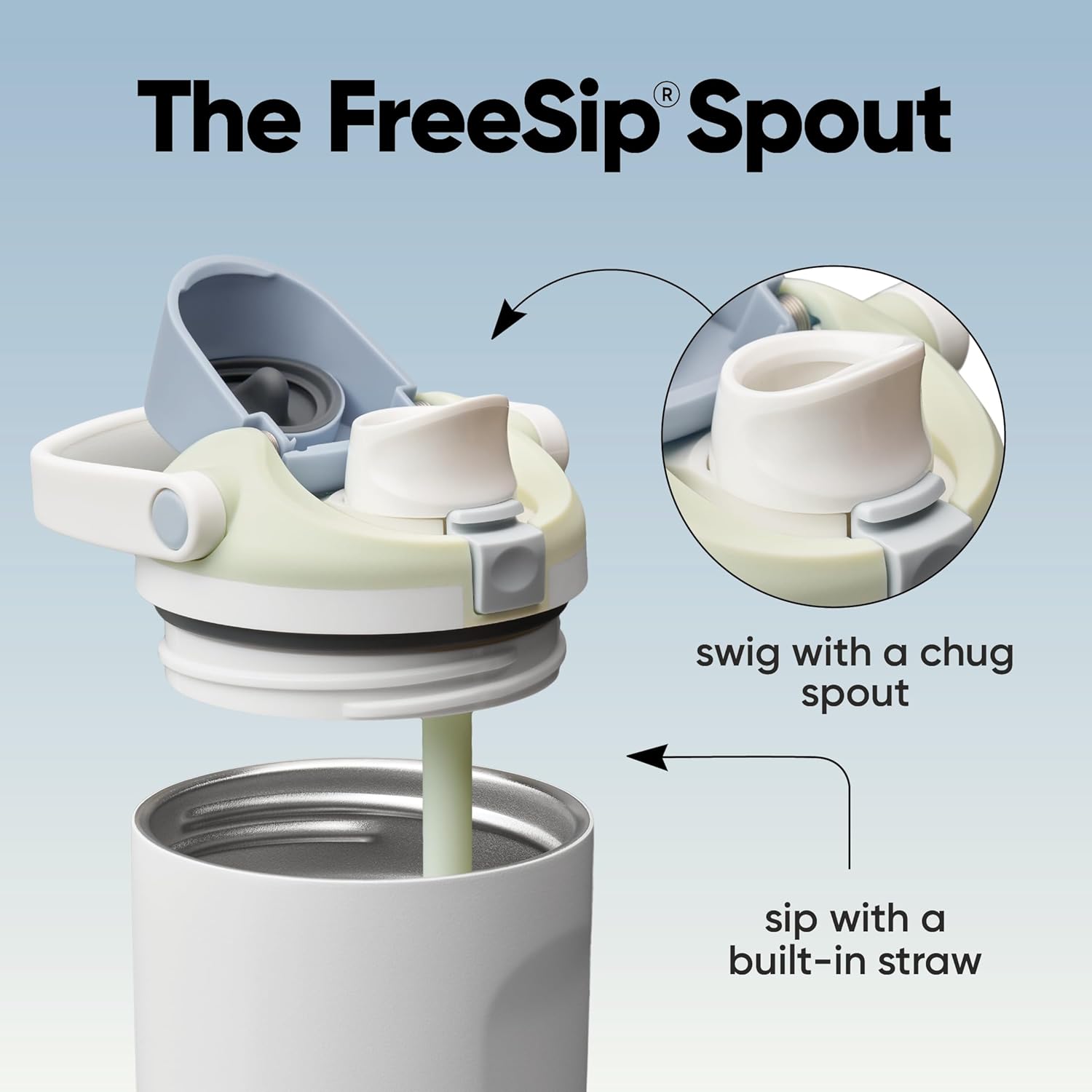 Owala FreeSip, Sway - Botella térmica de acero inoxidable, con boquilla dual