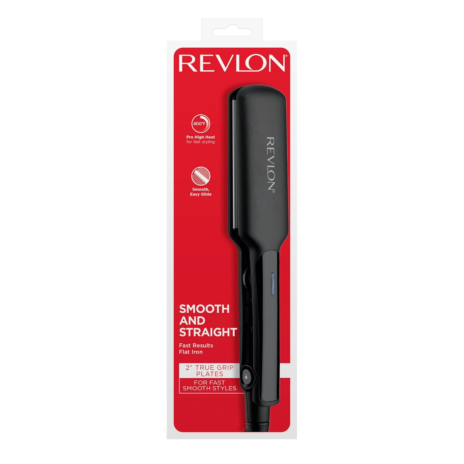 Plancha plana de cerámica para cabello Revlon Fast Results de 2 pulgadas