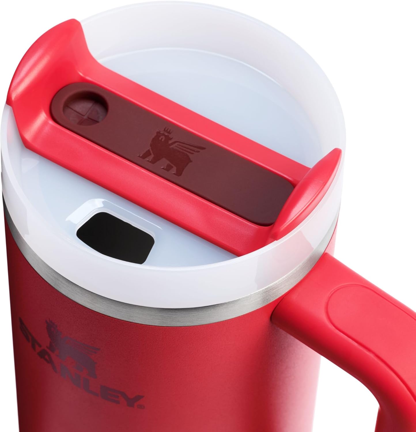 Stanley Quencher H2.0 - Vaso de acero inoxidable con asa, pajilla y tapa FlowState 30 Oz