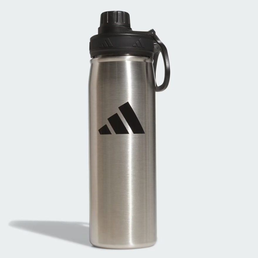 Adidas Botella de agua de acero inoxidable de 20 onzas, con aislamiento de doble pared
