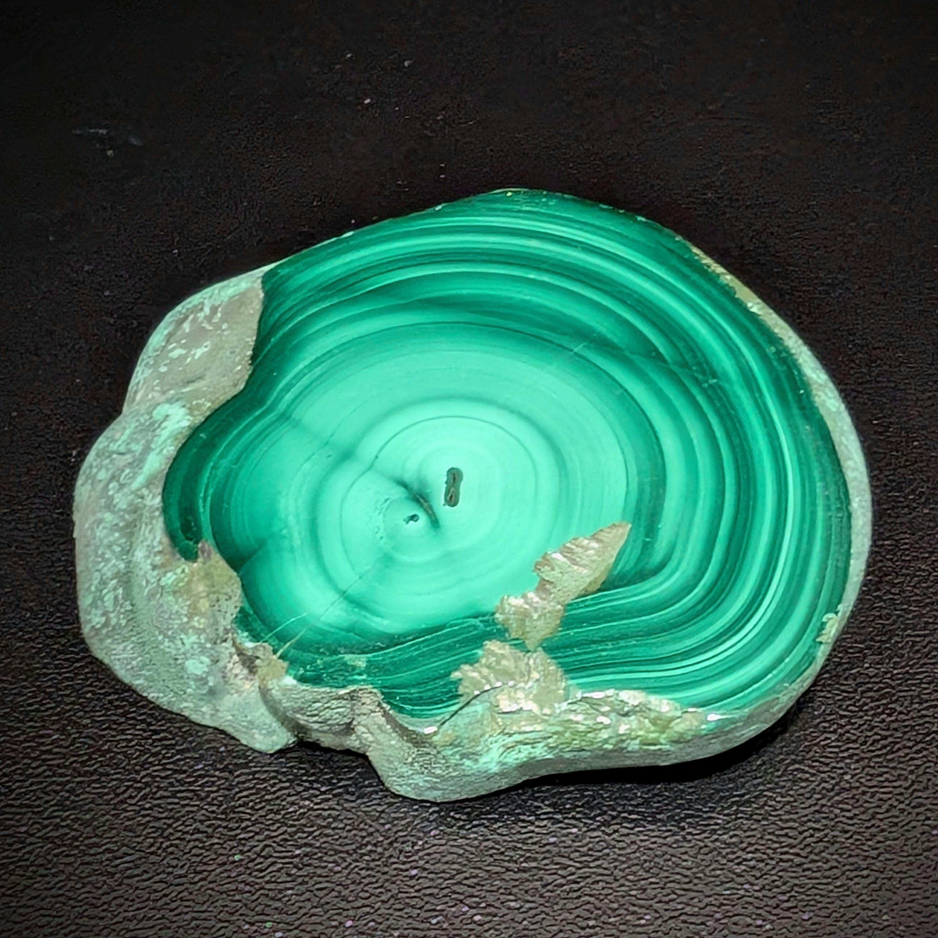 Polished Malachite Slice