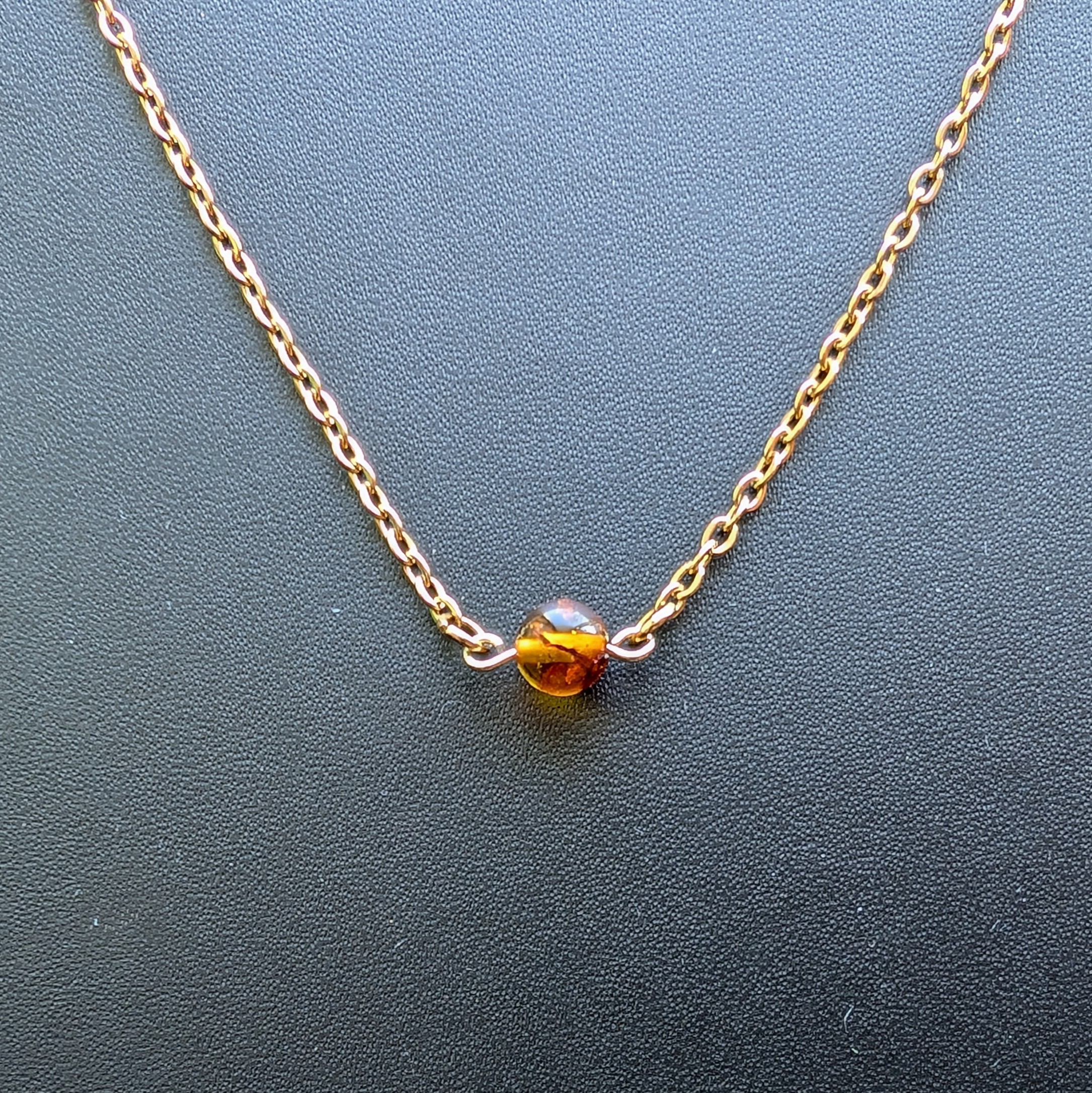 Amber Bead Necklace