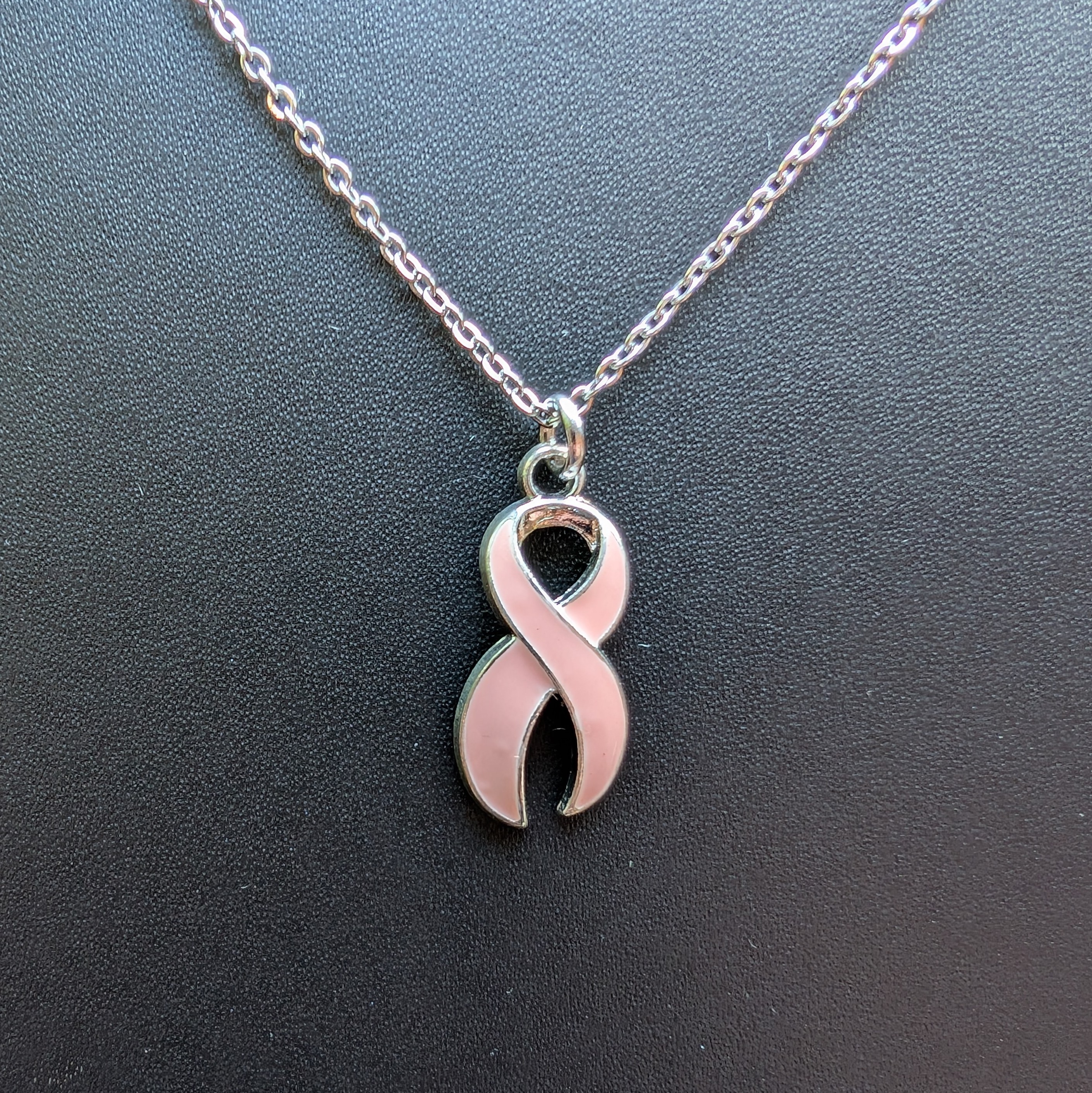 Pink Ribbon Necklace