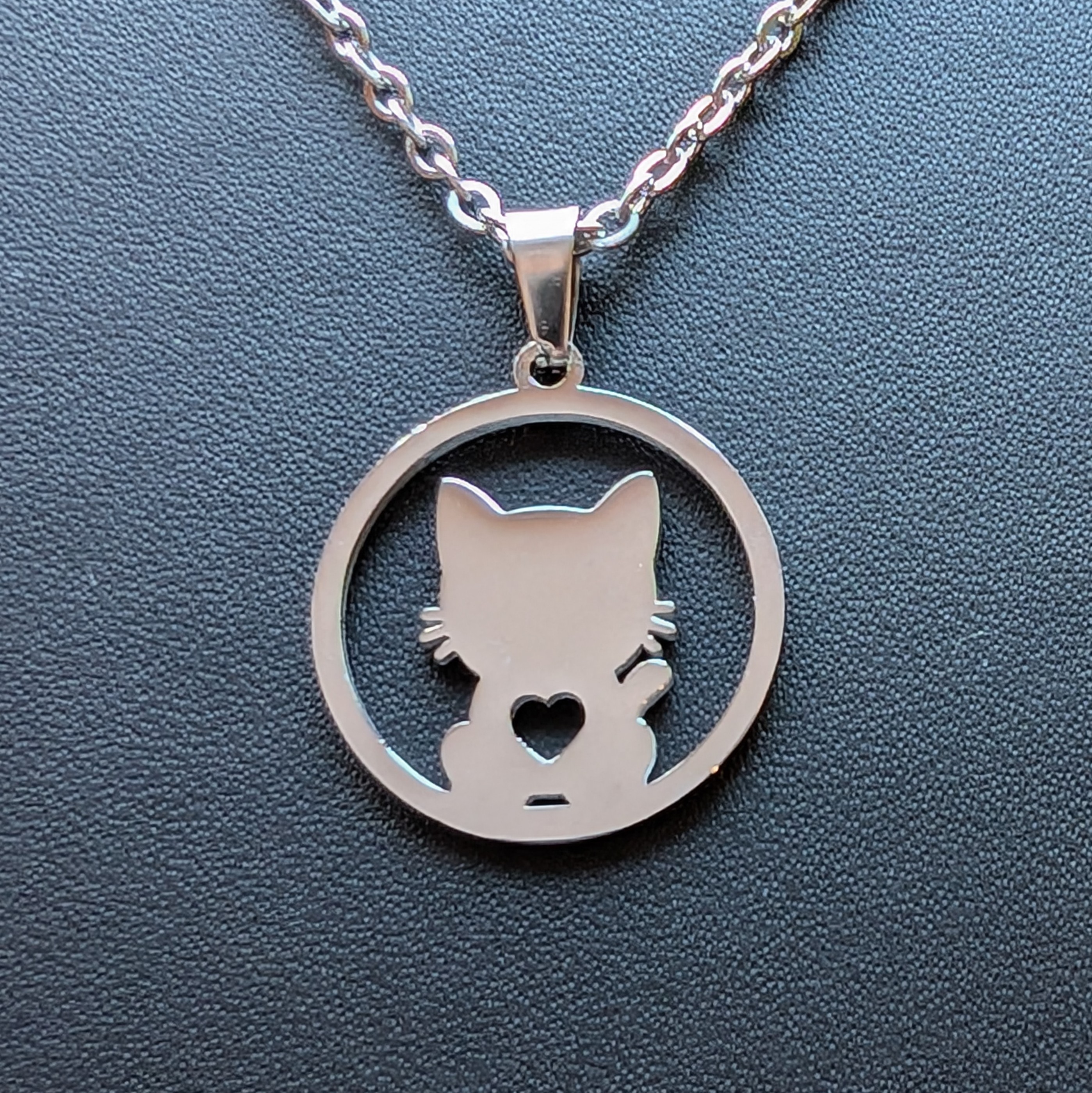 Cat Silhouette Pendant Necklace