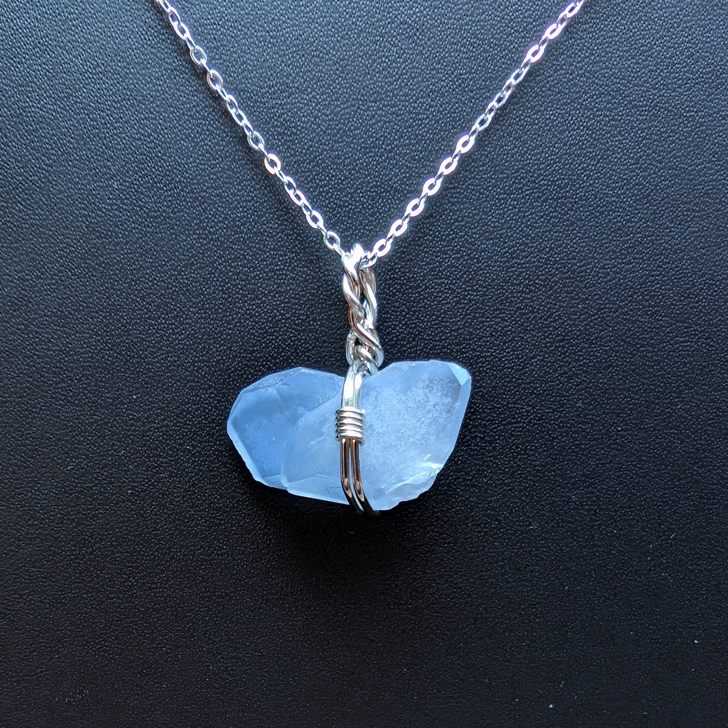 Dumortierite Quartz Pendant Necklace