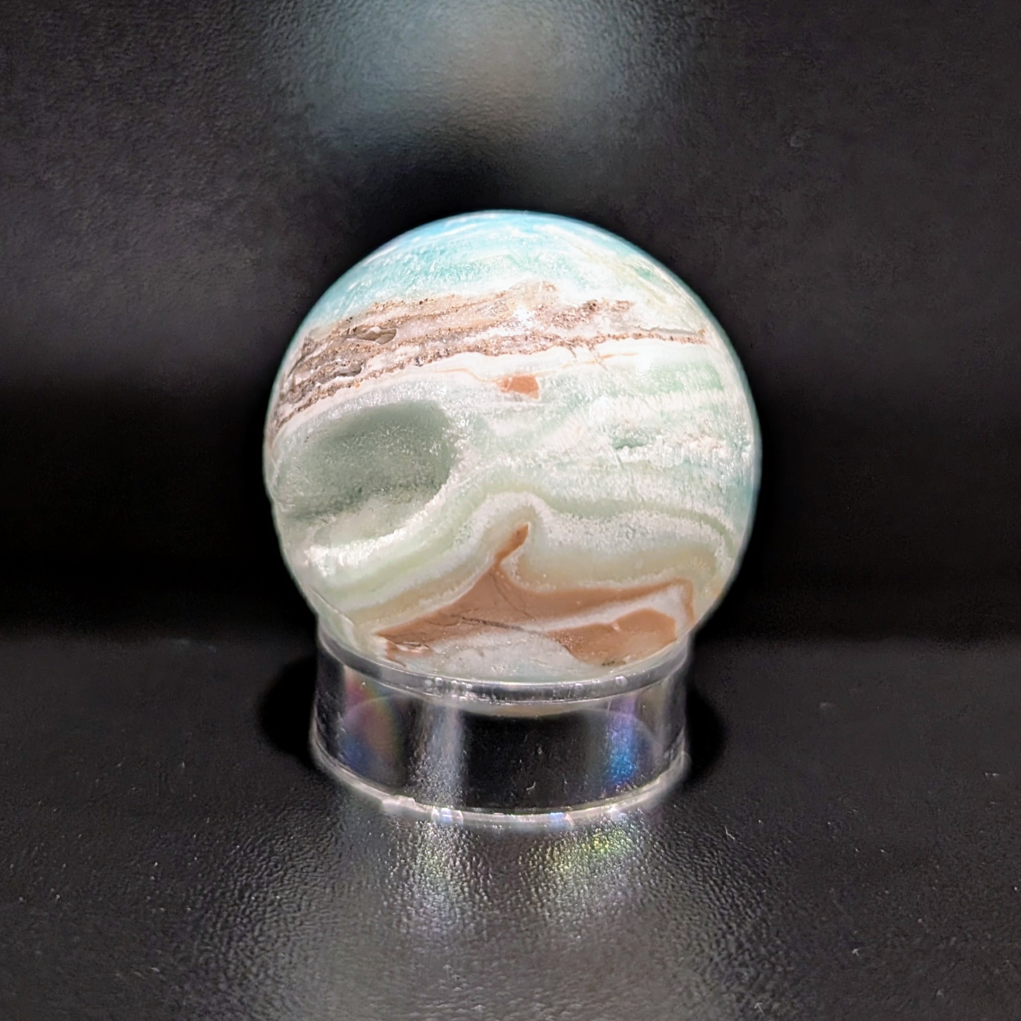 Blue Aragonite Sphere