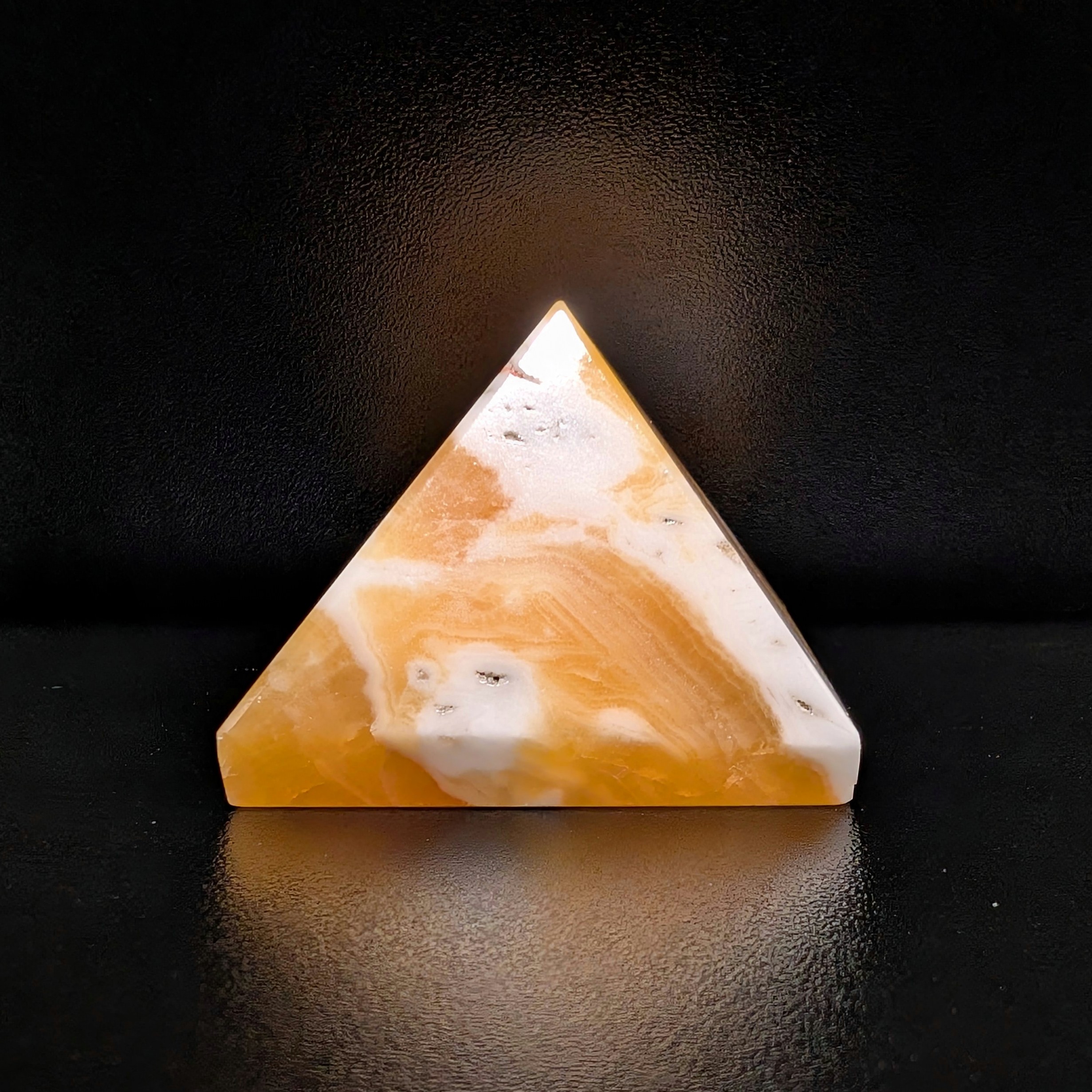 Orange Calcite Pyramid