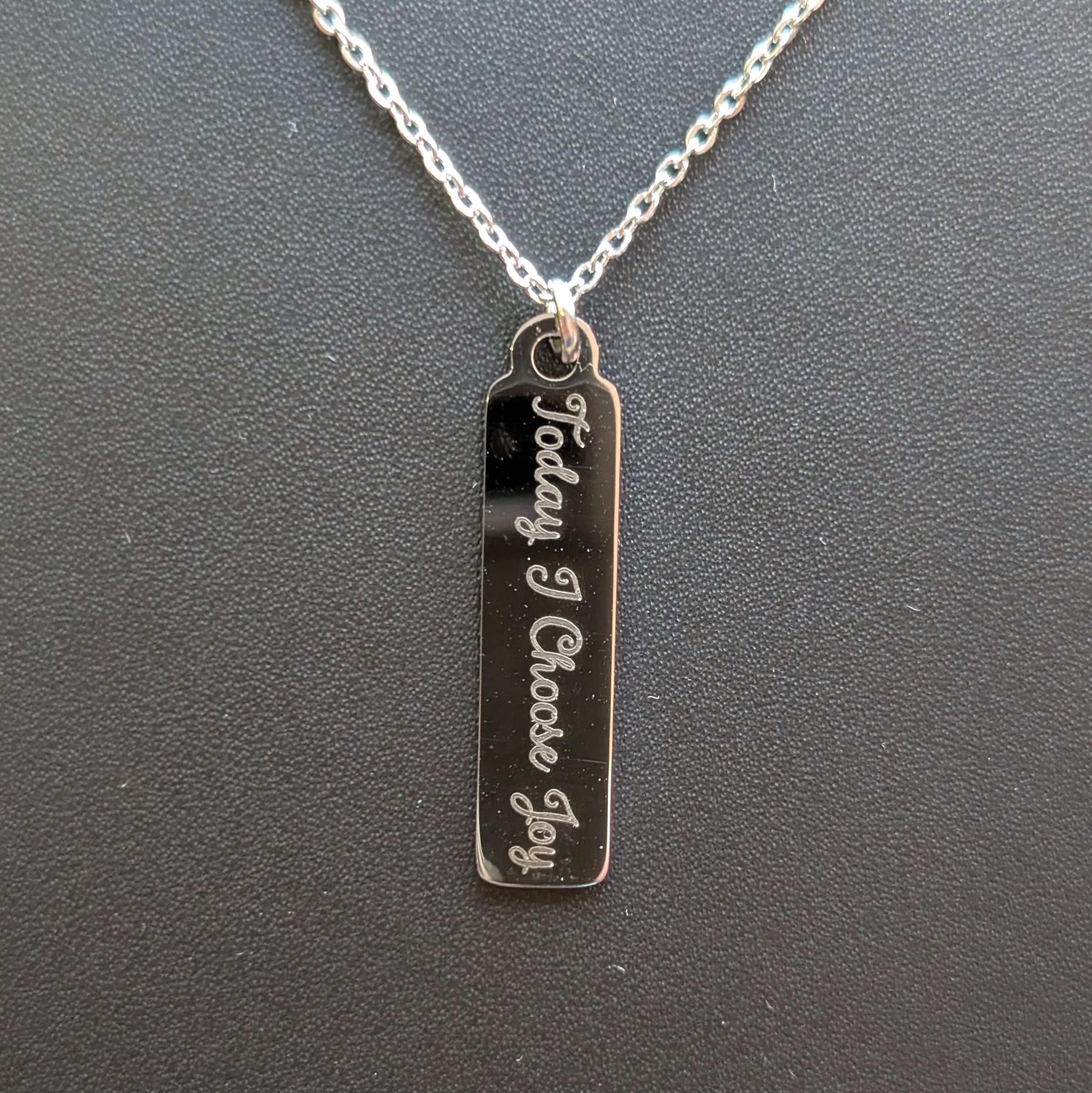 Today I Choose Joy Bar Necklace