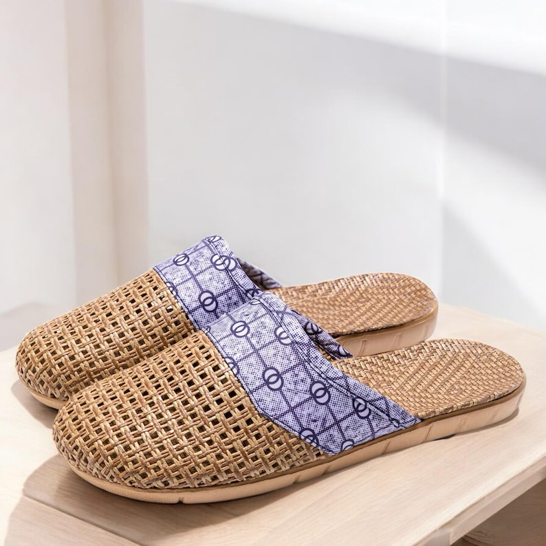 Comfortable Breathable Woven Rattan Slippers for Summer - Lightweight and Anti-Slip Indoor Footwear Designed for Ultimate Relaxation at Home