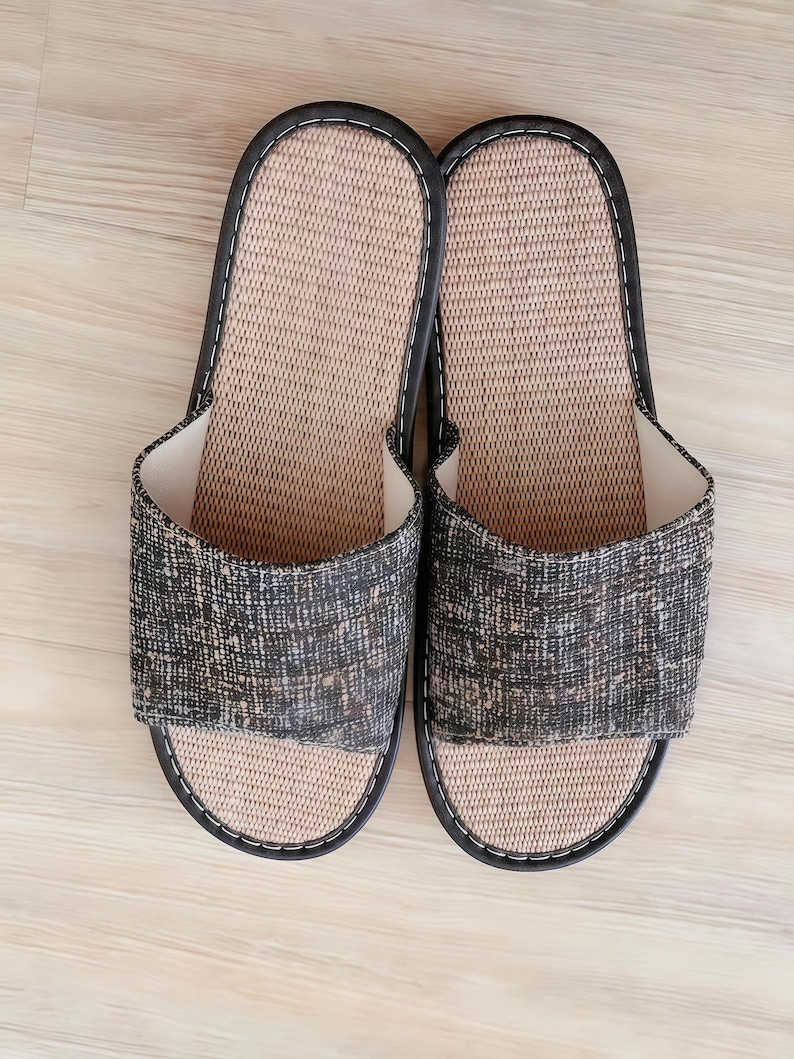 Linen & Hemp Slippers: Thai Organic Comfy Indoor Slides