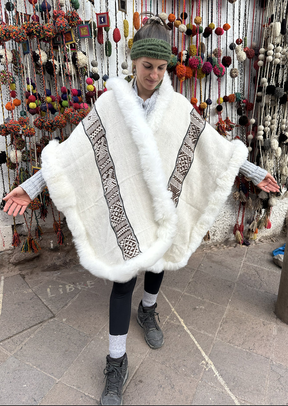 Handmade Alpaca Baby Poncho