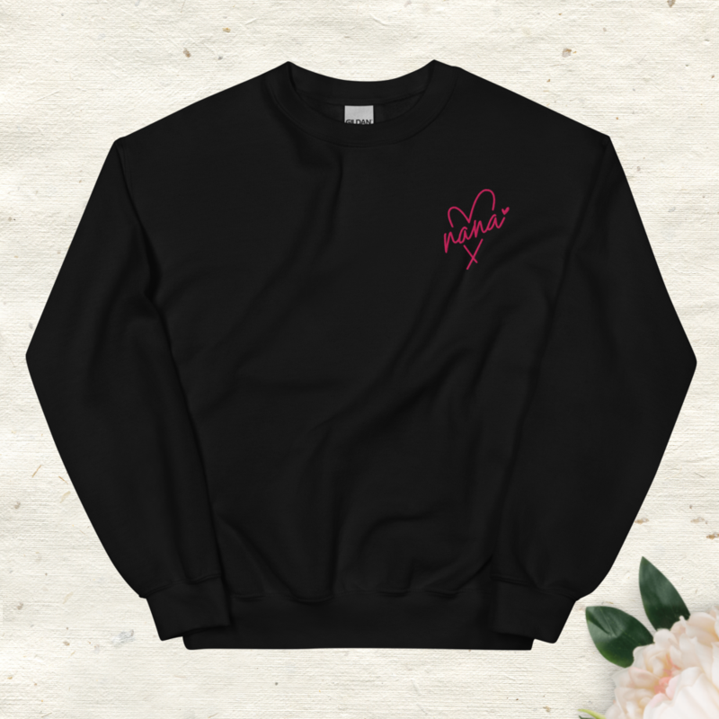 Nana Embroidered Unisex Sweatshirt Gildan 18000