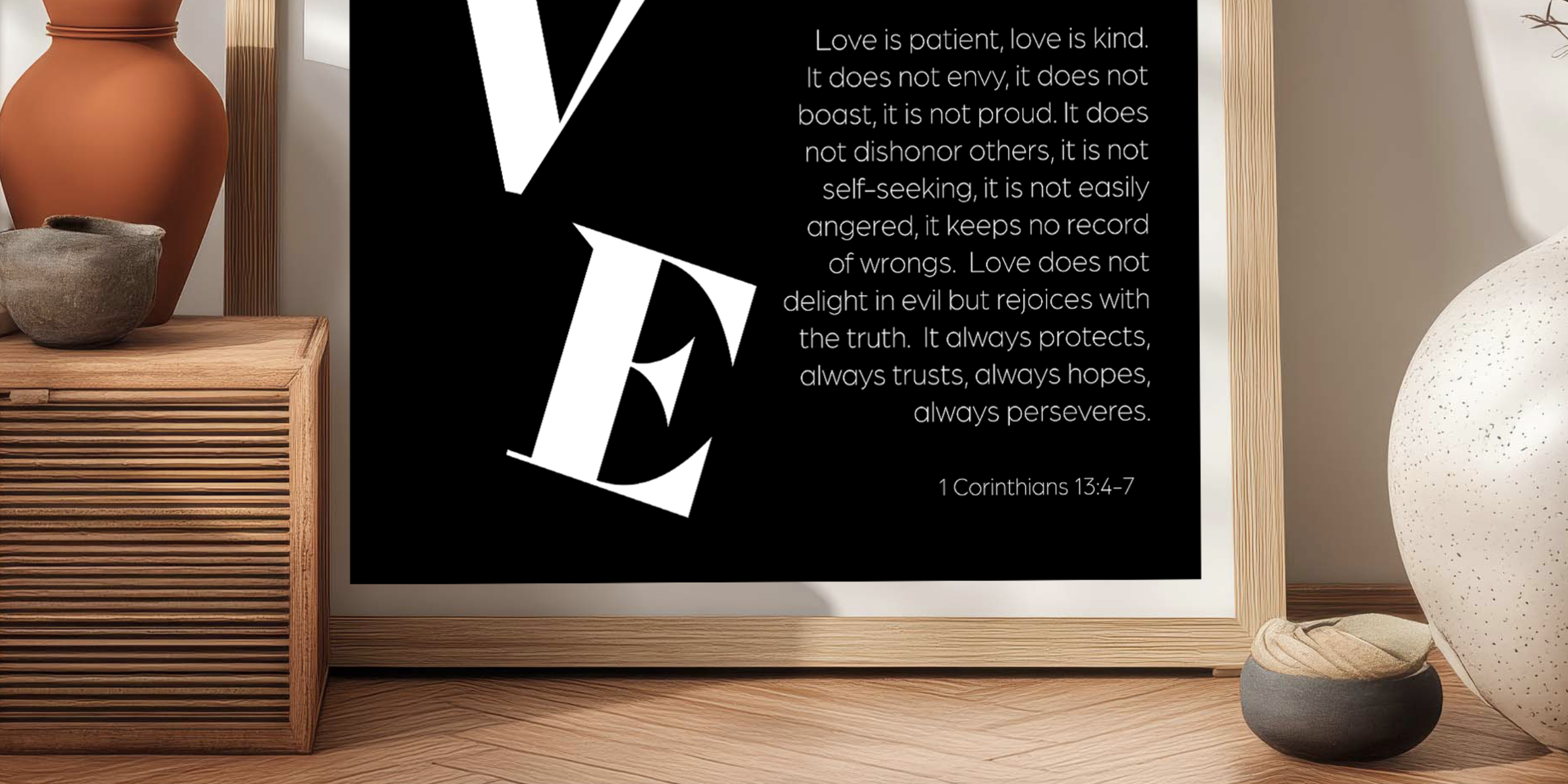 LOVE Modern Typography Digital Print