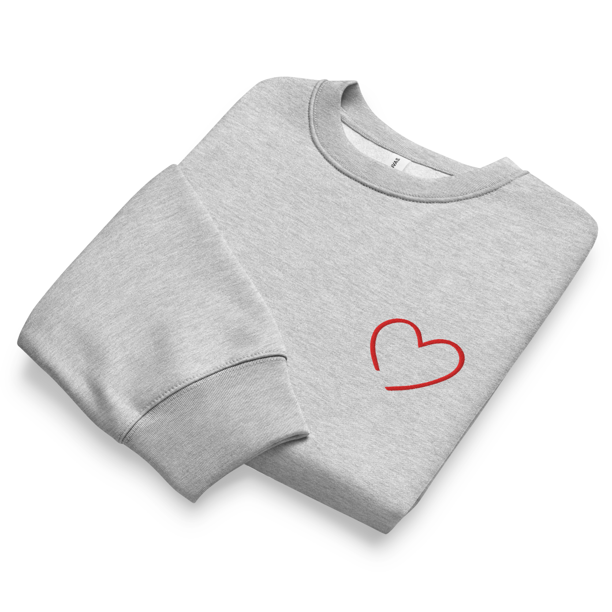 Minimalist Heart Embroidered Sweatshirt