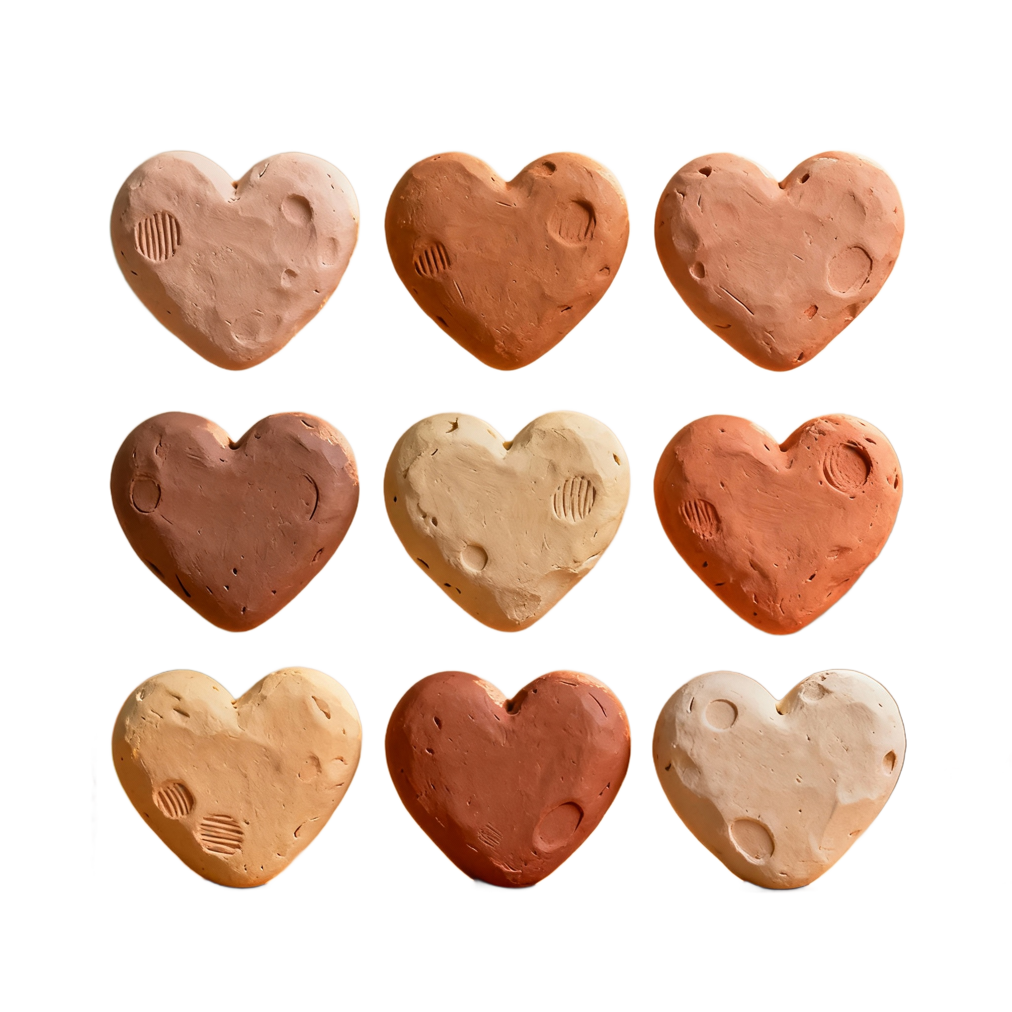 Earthy Heart Clipart Pack