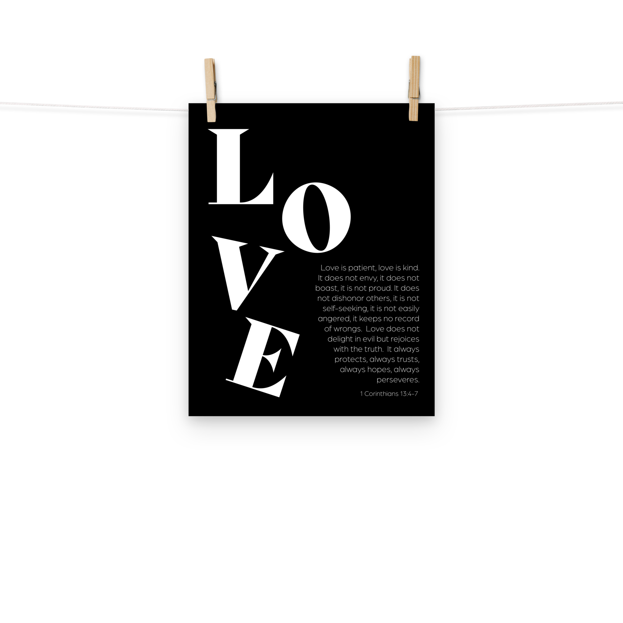 LOVE Modern Typography Digital Print