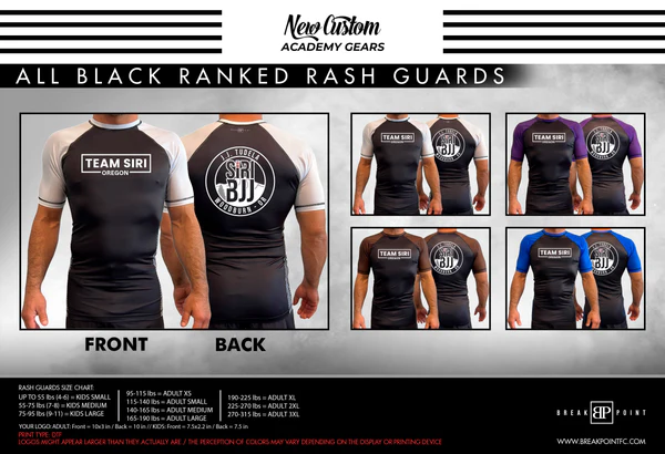 Adult Ranked Short Sleeve Rash Guards