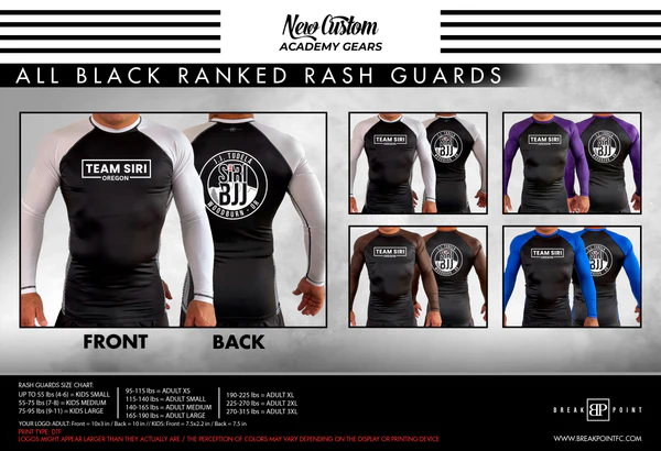 Adult Ranked Long Sleeve Rashguards