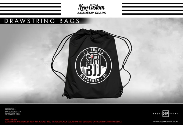 Siri Brazilian Jiu-Jitsu Woodburn Academy Drawstring Bags A