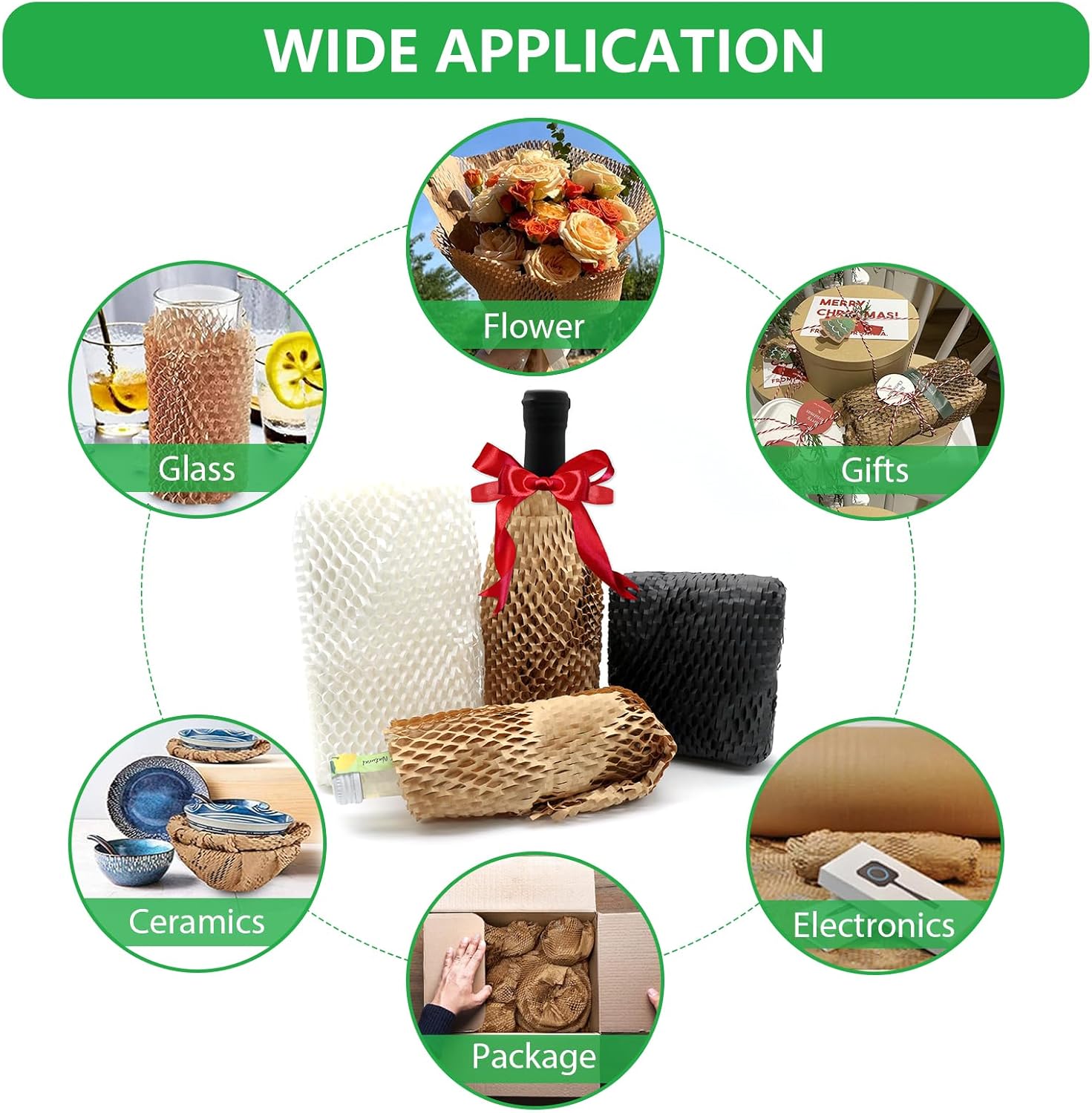 green Honeycomb Packing Paper