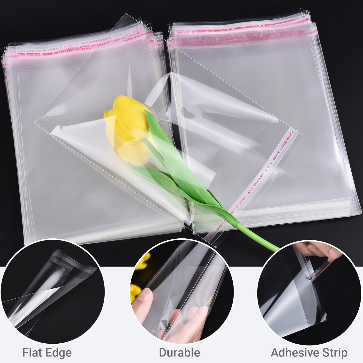 Self-sealing packaging bags
