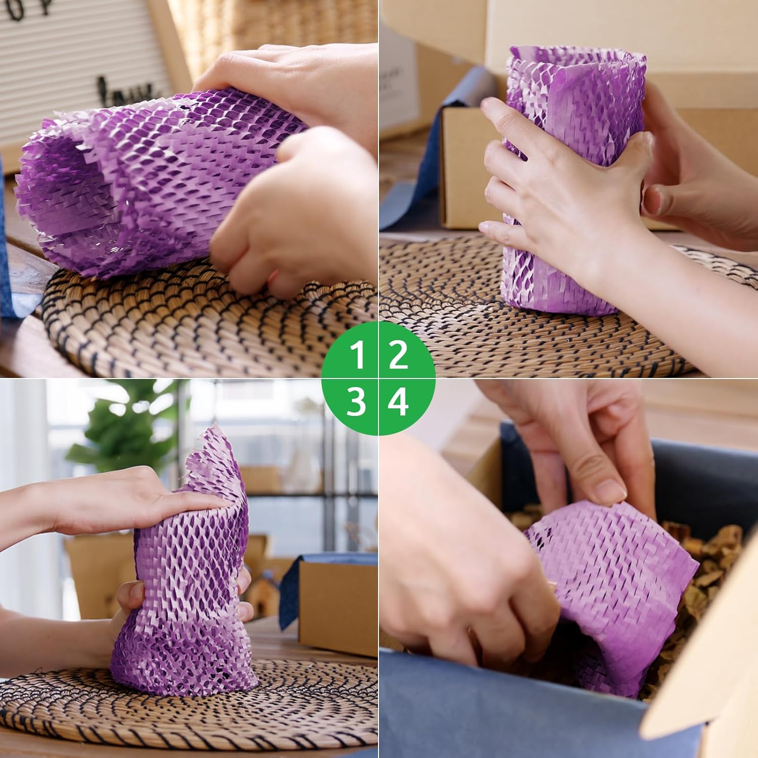 pink Honeycomb Packing Paper 