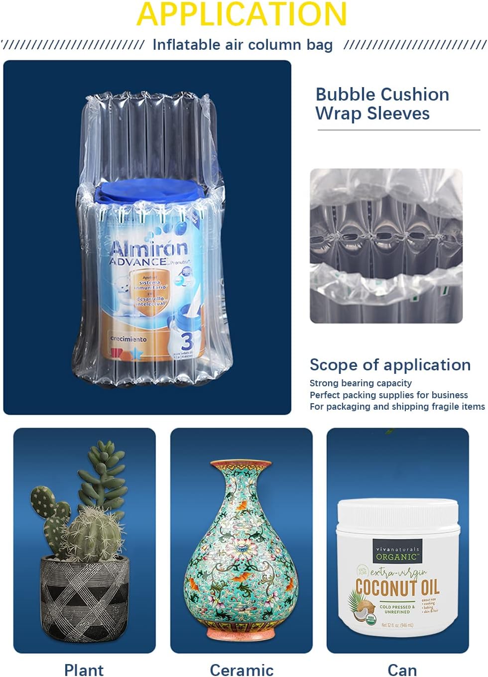 L shape nylon air column bag 