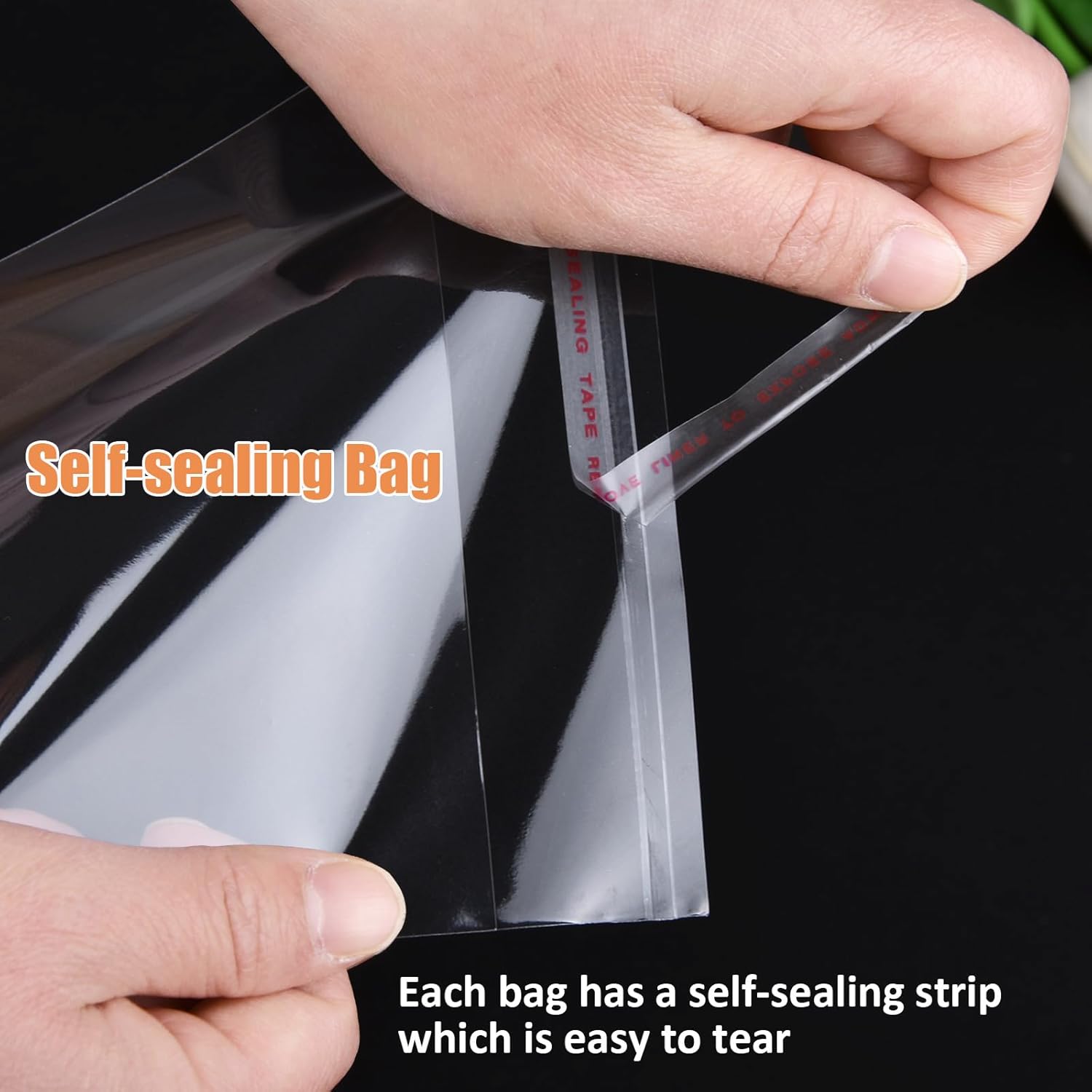 Self-sealing packaging bags