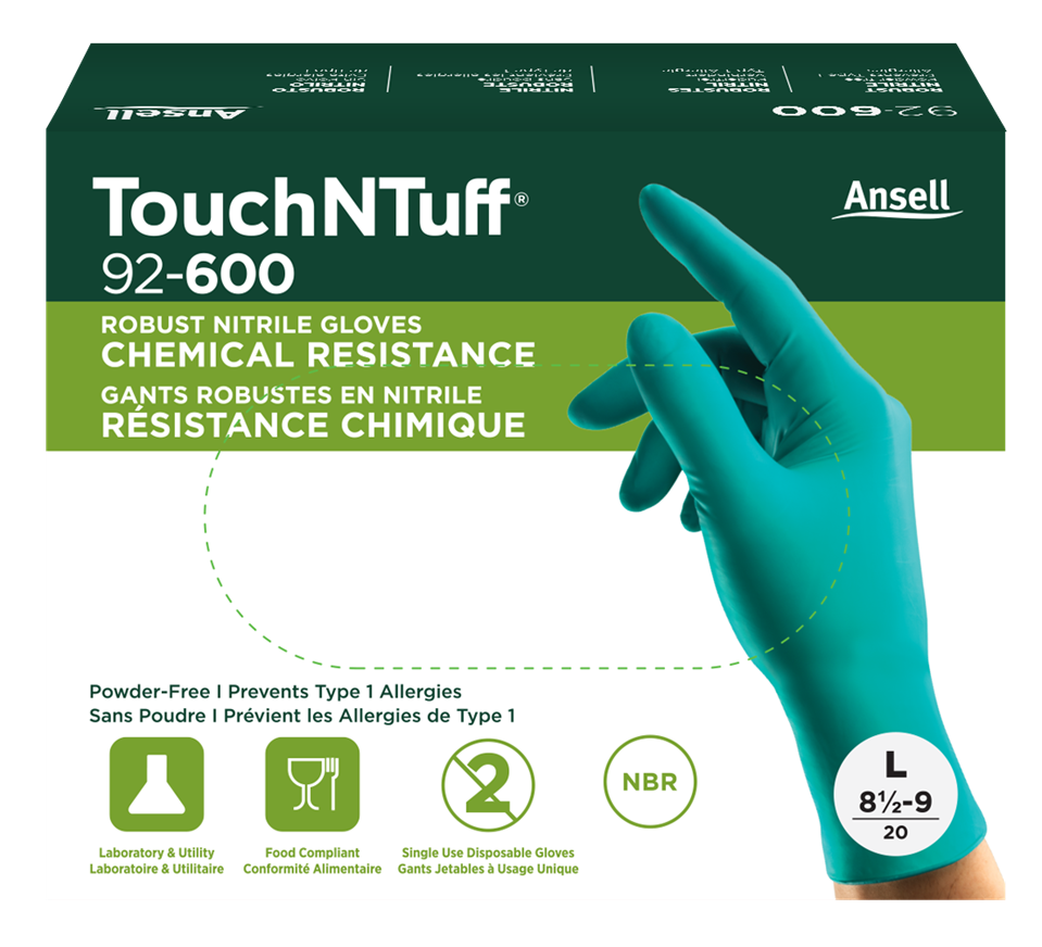 Disposable gloves for chemical lab TouchNTuff® 92-600