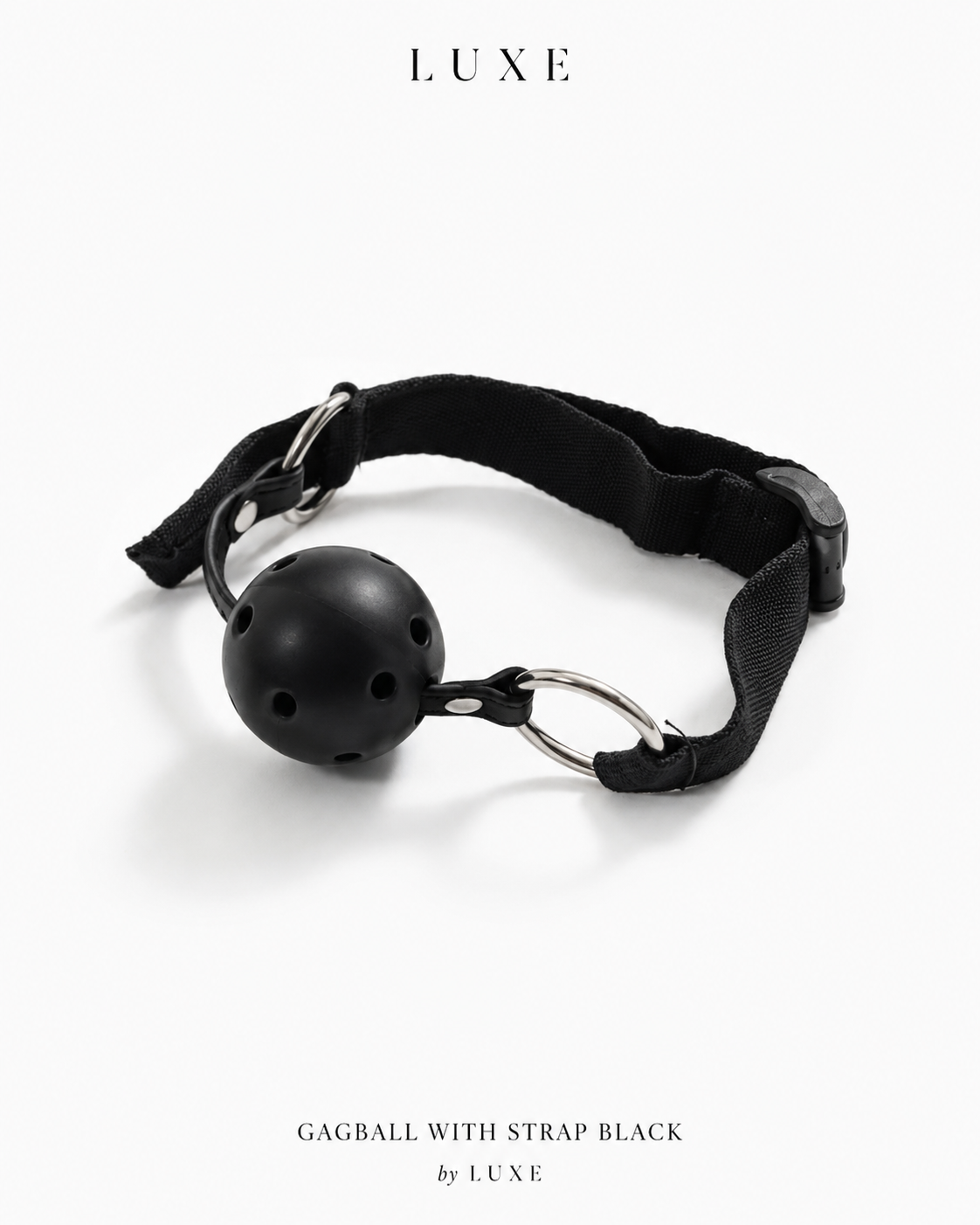 ACBN198 - Gag Ball with Strap Black
