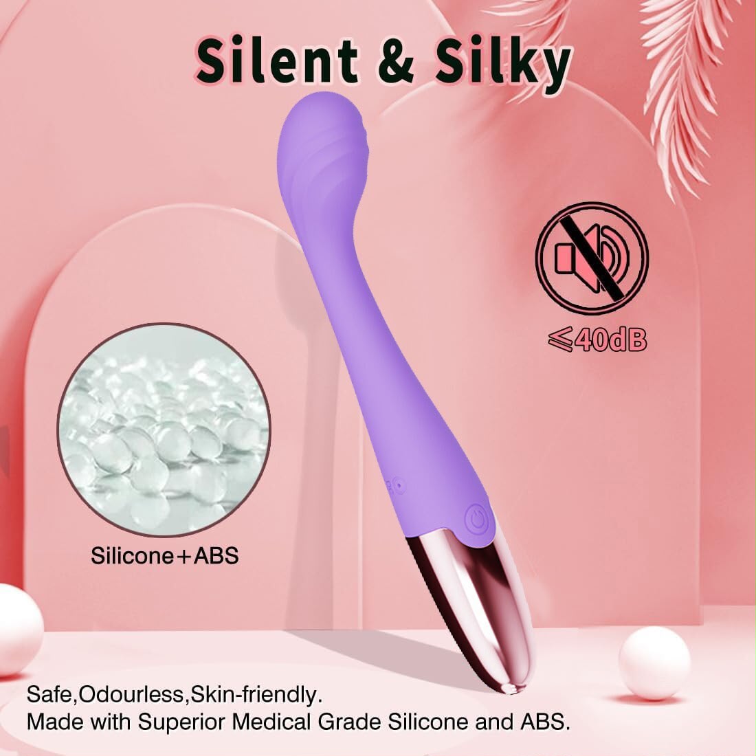 TOYYR351 - Long Handle G-Spot & Clitoral Vibrator – USB Rechargeable Personal Massager
