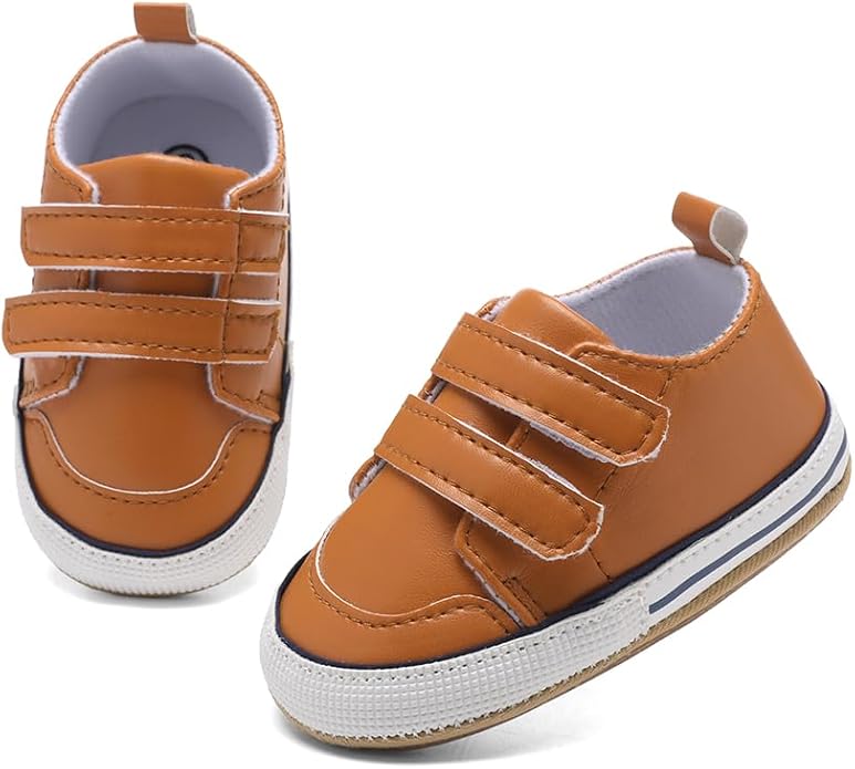 Clowora Baby Boys Girls Shoes Non-Slip Rubber Sole Sneakers Infant First Walking Toddler Crib Shoes Newborn Loafers Flats.