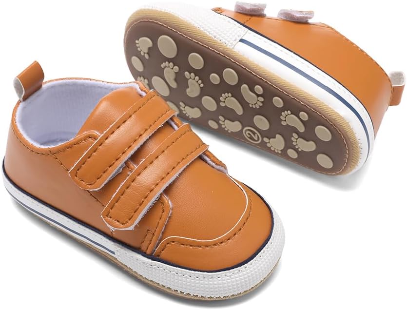 Clowora Baby Boys Girls Shoes Non-Slip Rubber Sole Sneakers Infant First Walking Toddler Crib Shoes Newborn Loafers Flats.